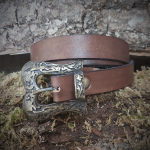 Women Medieval Belt 100% Leather Buckle V Length 2m25