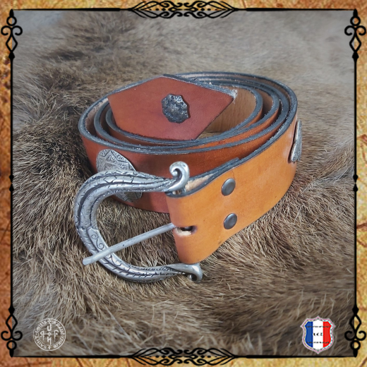 CEINTURE HOMME MEDIEVAL DECO 100% cuir bovin