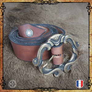 CEINTURE HOMME MEDIEVAL DECO 100% cuir TAILLE 1m51