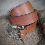Medieval Men Belt 100% Leather Buckel A Length 1m84