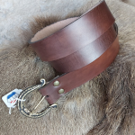 Medieval Men Belt 100% Leather Buckel A Length 1m95