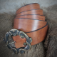 CEINTURE HOMME MEDIEVAL 100% cuir bovin/Cognac