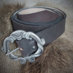 Medieval Men Belt 100% Leather Buckel B Length 1m77