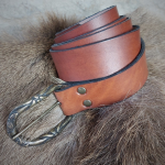 Medieval Men Belt 100% Leather Buckel D Length 1m70