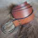 CEINTURE HOMME MEDIEVAL 100% cuir BOUCLE C TAILLE 1m51