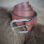 Medieval Men Belt 100% Leather Buckel D Length 1m71
