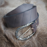 Medieval Men Belt 100% Leather Buckel D Length 1m74